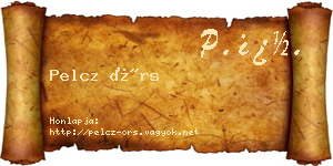 Pelcz Örs névjegykártya